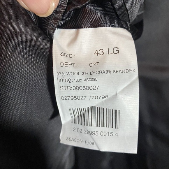 Brooks Brothers Mens Blazer 346 Stretch Gray 2 Button Wool 43L - Picture 4 of 6